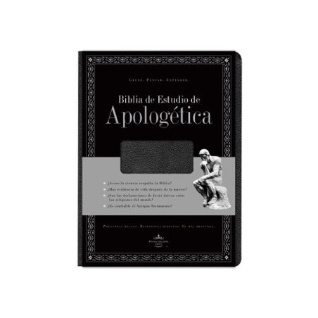 Biblia de Estudio de Apologetica, imitacion piel (Negro)